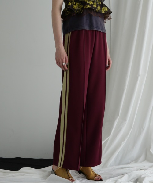 ROSE BUD（ローズバッド）の「サイドラインパンツ（その他パンツ・レディース・ブラウン/ブルー/ネイビー/パープル/レッド/ボルドー・FREE）」の6枚目の写真