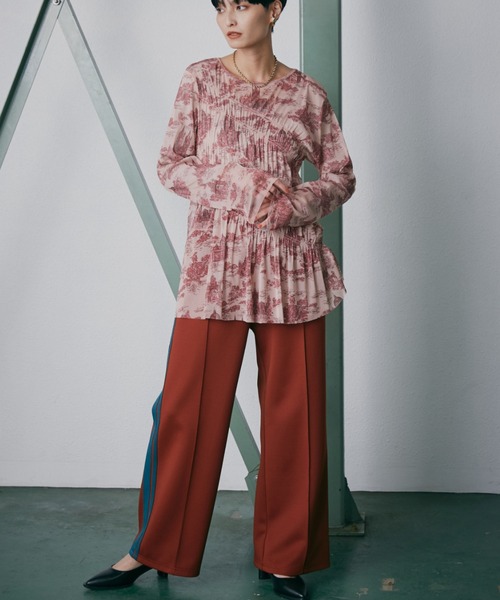 ROSE BUD（ローズバッド）の「サイドラインパンツ（その他パンツ・レディース・ブラウン/ブルー/ネイビー/パープル/レッド/ボルドー・FREE）」の18枚目の写真