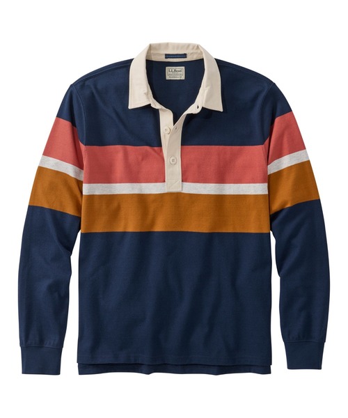 L.L.Bean（エルエルビーン）の「ビンテージ・ソフト・ラグビー、チェスト・ストライプ 米国フィット・レギュラー（ポロシャツ・メンズ・ブルー系/ネイビー/ネイビー系/ヘザーグレー・SMALL/MEDIUM/LARGE）」の20枚目の写真