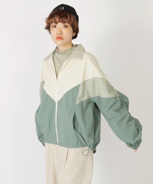 【セール】配色袖ドロストブルゾン（ブルゾン）｜DOUBLE NAME（ダブルネーム）
