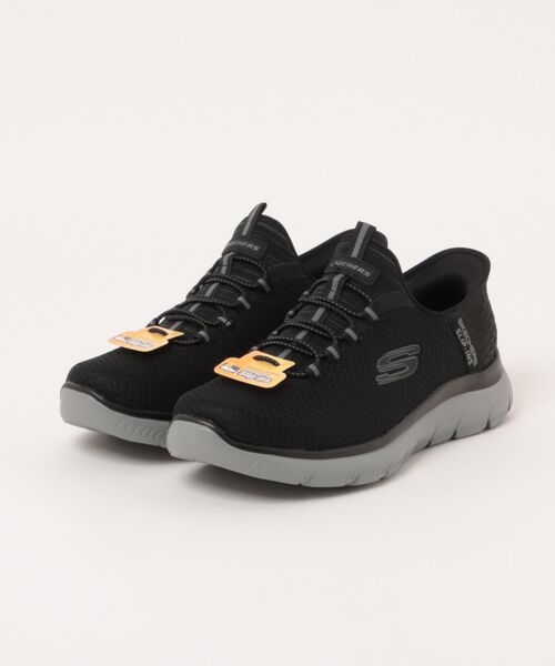 SKECHERS(スケッチャーズ)の「【SKECHERS】スケッチャーズ Slip-ins- : Summits - High Range(スリップインズ:サミッツ - ハイ レンジ)バンジーレーススニーカー ワイドフィット 232457W(スニーカー・レディース・ブラック×グレー・25.0cm/25.5cm/26.0cm/26.5cm/27.0cm/27.5cm/28.0cm)」の1枚目の写真