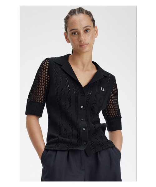 FRED PERRY（フレッドペリー）の「Open-Knit Button-Through Shirt