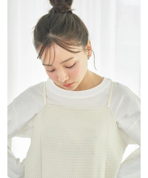 earth music&ecology(アースミュージックアンドエコロジー)の「なみなみ柄キャミワンピース(ワンピース・レディース・ブラック/アイボリー・FREE)」の12枚目の写真