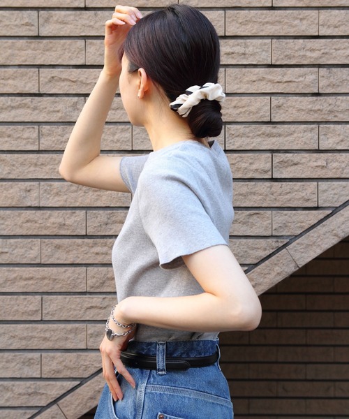 THE SHINZONE（ザ　シンゾーン）の「THE SHINZONE/シンゾーン　コンパクトリブTEE　COMPACT RIB TEE　24MMSCU06（Tシャツ/カットソー・レディース・ホワイト/ブラック/グレー・FREE）」の5枚目の写真