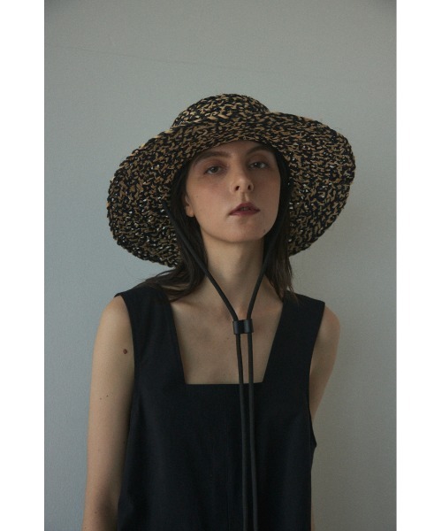 BLACK BY MOUSSY（ブラックバイマウジー）の「watermark pattern hat(ウォーターマークパターンハット)（ハット・レディース・ブラック系その他・FREE）」の4枚目の写真