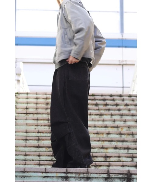 Badhiya(バディ―ヤ)の「cargo remove out pants(カーゴパンツ・メンズ・ブラック/インディゴブルー・FREE)」の6枚目の写真