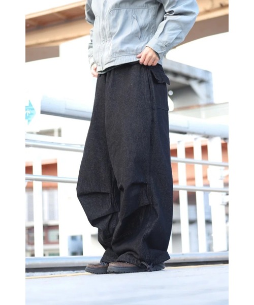 Badhiya(バディ―ヤ)の「cargo remove out pants(カーゴパンツ・メンズ・ブラック/インディゴブルー・FREE)」の5枚目の写真