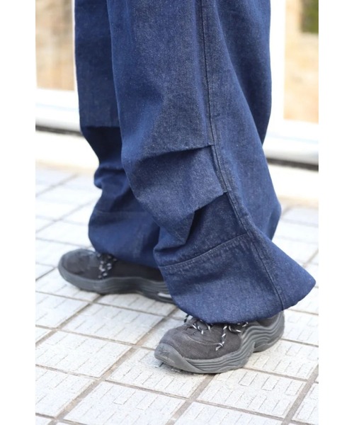 Badhiya(バディ―ヤ)の「cargo remove out pants(カーゴパンツ・メンズ・ブラック/インディゴブルー・FREE)」の10枚目の写真