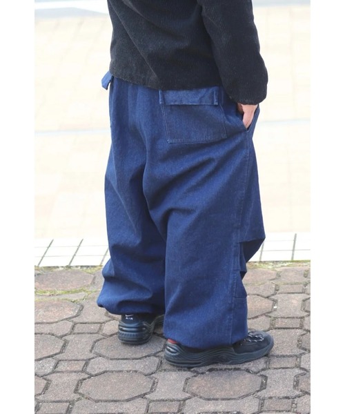 Badhiya(バディ―ヤ)の「cargo remove out pants(カーゴパンツ・メンズ・ブラック/インディゴブルー・FREE)」の19枚目の写真