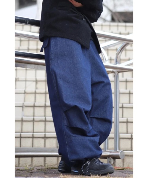 Badhiya(バディ―ヤ)の「cargo remove out pants(カーゴパンツ・メンズ・ブラック/インディゴブルー・FREE)」の20枚目の写真