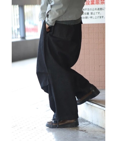Badhiya(バディ―ヤ)の「cargo remove out pants(カーゴパンツ・メンズ・ブラック/インディゴブルー・FREE)」の14枚目の写真
