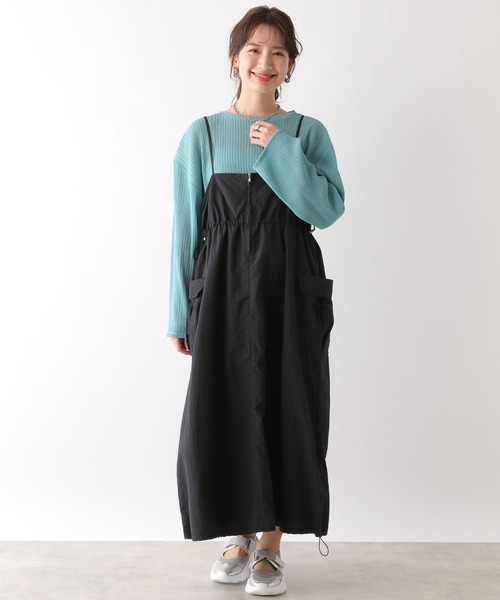 LEPSIM(レプシィム)の「プリーツストライププルオーバー 108089(Tシャツ/カットソー・レディース・オフホワイト/ブラック/グリーン/ライトパープル・FREE)」の17枚目の写真