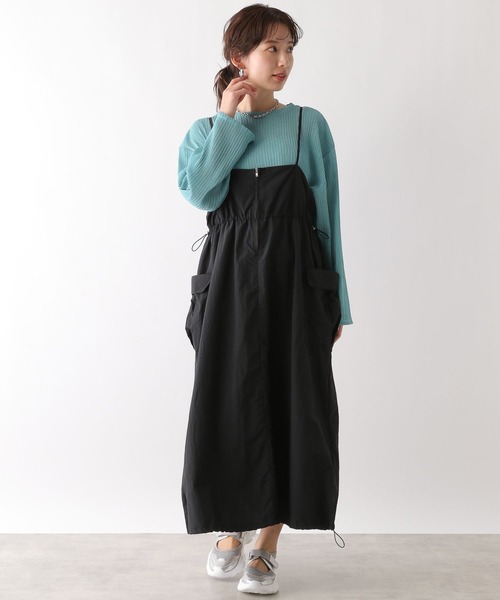 LEPSIM(レプシィム)の「プリーツストライププルオーバー 108089(Tシャツ/カットソー・レディース・オフホワイト/ブラック/グリーン/ライトパープル・FREE)」の18枚目の写真