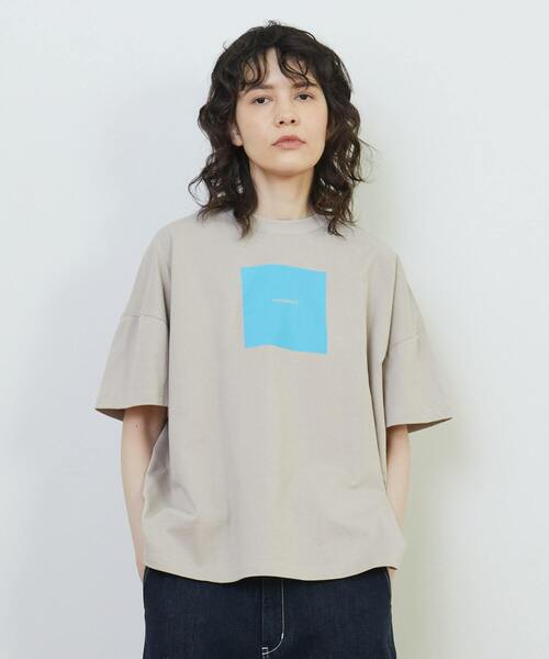 FRAPBOIS（フラボア）の「アミューズT（Tシャツ/カットソー・レディース・カーキ/ブラック/ホワイト/ピンク/ベージュ・1/2）」の10枚目の写真