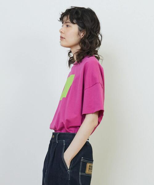 FRAPBOIS（フラボア）の「アミューズT（Tシャツ/カットソー・レディース・カーキ/ブラック/ホワイト/ピンク/ベージュ・1/2）」の11枚目の写真