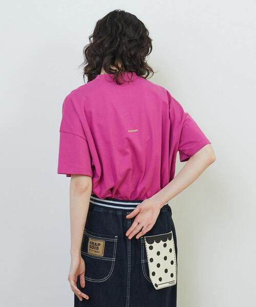 FRAPBOIS（フラボア）の「アミューズT（Tシャツ/カットソー・レディース・カーキ/ブラック/ホワイト/ピンク/ベージュ・1/2）」の12枚目の写真