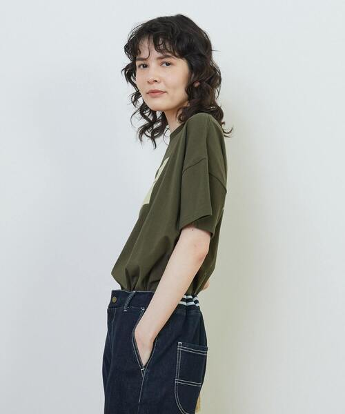 FRAPBOIS（フラボア）の「アミューズT（Tシャツ/カットソー・レディース・カーキ/ブラック/ホワイト/ピンク/ベージュ・1/2）」の13枚目の写真