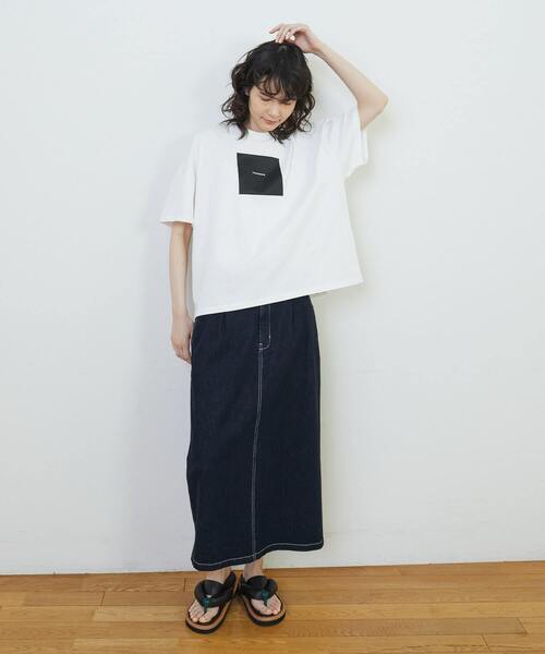 FRAPBOIS（フラボア）の「アミューズT（Tシャツ/カットソー・レディース・カーキ/ブラック/ホワイト/ピンク/ベージュ・1/2）」の16枚目の写真