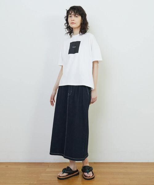 FRAPBOIS（フラボア）の「アミューズT（Tシャツ/カットソー・レディース・カーキ/ブラック/ホワイト/ピンク/ベージュ・1/2）」の17枚目の写真