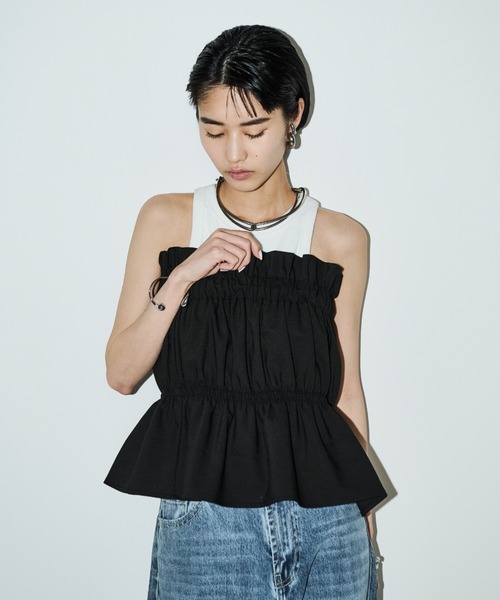 AIC.（エーアイシー）の「ギャザーペプラムベアビスチェ（チューブ