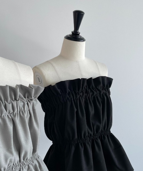 AIC.（エーアイシー）の「ギャザーペプラムベアビスチェ（チューブ