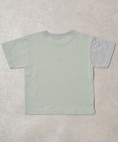 minimal（ミニマル）の「【撥水】バイカラーbigTシャツ（Tシャツ/カットソー・キッズ・ブルー/カーキ/ブラック・110cm/140cm/120cm/130cm/100cm）」の12枚目の写真