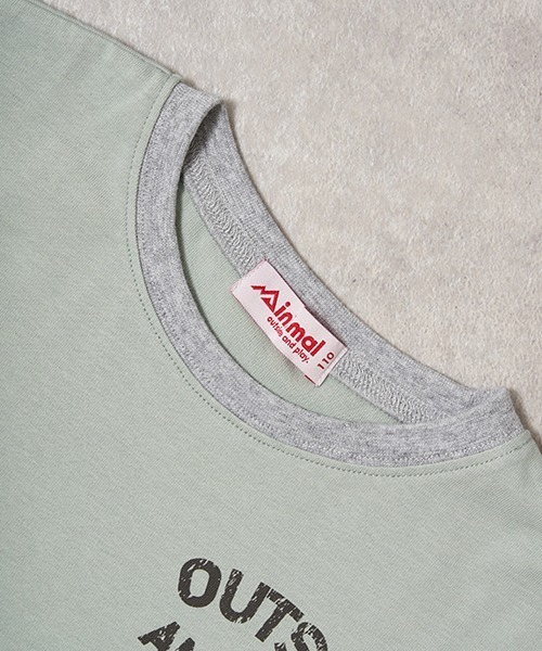 minimal（ミニマル）の「【撥水】バイカラーbigTシャツ（Tシャツ/カットソー・キッズ・ブルー/カーキ/ブラック・110cm/140cm/120cm/130cm/100cm）」の13枚目の写真