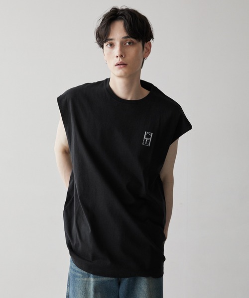 CLEL（クレイル）の「【CLEL】Vintage Design Sleeveless Print T-Shirt/ヴィンテージデザイン ノースリーブプリントTシャツ（Tシャツ/カットソー・メンズ・チャコールグレー/グレー/ブラック・L/M/S/XS）」の6枚目の写真