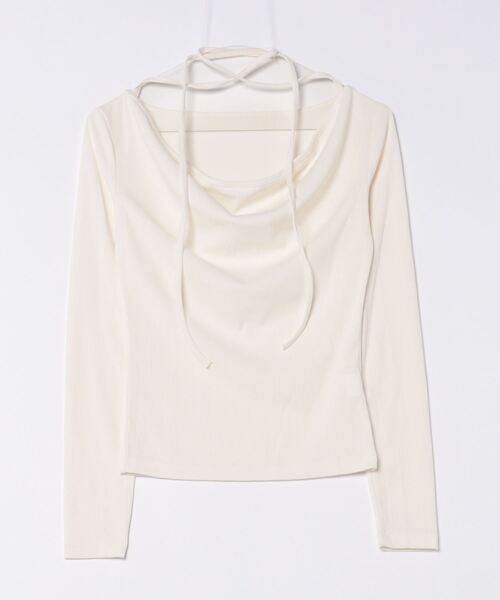 HALEY PESCA（ヘーリーペスカ）の「HALEY PESCA/チョーカーストラップカットソー（Tシャツ/カットソー・レディース・ホワイト/ブラック・MEDIUM/LARGE）」の12枚目の写真