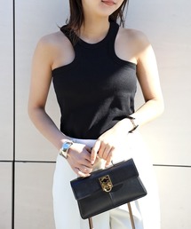 Bonjour Sagan | カップ付きデザインカットアメスリタンク(タンクトップ)