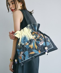 TOPKAPI（トプカピ）の「【新色追加】【TREASURE TOPKAPI】マイルドサテン スカーフ柄 巾着 トート バッグ（トートバッグ）」