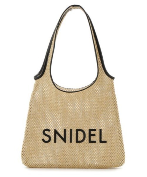 SNIDEL(スナイデル)の「ジュートロゴトートバッグ(トートバッグ・レディース・その他/ライム/ピンク・FREE)」の5枚目の写真