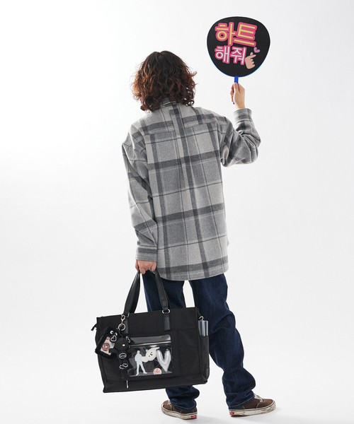 LOWELL things（ロウェル　シングス）の「【推し活】オシゴトトートバッグ/推し活バッグ/通勤通学バッグ/ビジネスバッグ/遠征バッグ（トートバッグ・レディース・アイボリー/ブラック・フリー）」の16枚目の写真