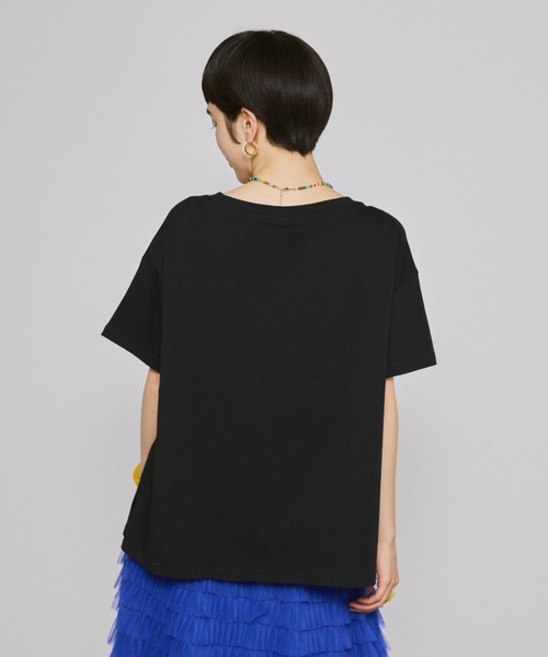 manana suerte(マニャーナスエルテ)の「パイピングローズTシャツ(Tシャツ/カットソー・レディース・ホワイト/ブラック・FREE)」の14枚目の写真