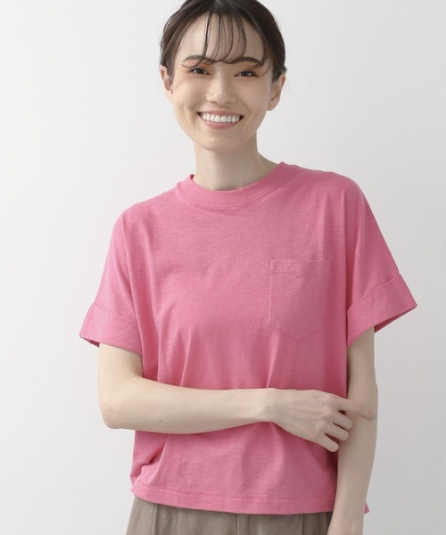 BARNYARDSTORM(バンヤードストーム)の「BARNYARDSTORM / スラブコンパクトTシャツ(Tシャツ/カットソー・レディース・ホワイト/カーキ/ピンク・1/0)」の5枚目の写真