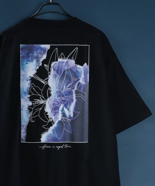 Naptime Tshirt バックプリント花柄 ワンフォークロージング 1111clothing ◇水彩画風 フラワー
