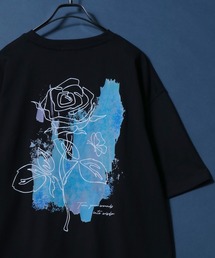 ANPAS（アンパス）の「Cool Touch Back Print Floral Pattern T-shirt/接触冷感 バックプリント 花柄プリント Ｔシャツ 半袖Ｔシャツ（Tシャツ/カットソー）」