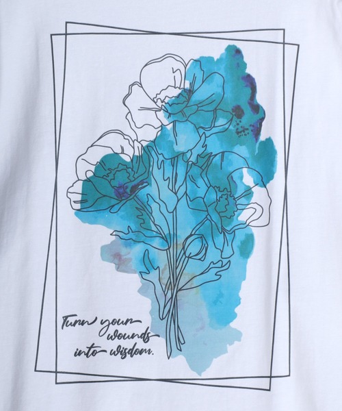 ANPAS(アンパス)の「Cool Touch Back Print Floral Pattern T-shirt/接触冷感 バックプリント 花柄プリント Tシャツ 半袖Tシャツ(Tシャツ/カットソー・メンズ・ホワイト系その他/ブラック/ホワイト/ブラック系その他2/ホワイト系その他2/ブラック系その他/ホワイト系その他4/ブラック系その他3/ホワイト系その他3/ブラック系その他4・L/M)」の21枚目の写真