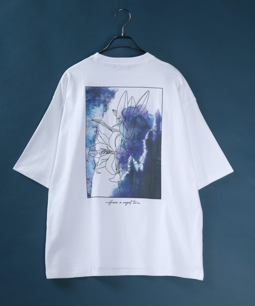 Naptime Tshirt バックプリント花柄 Naptime ナップタイム フラワー総柄プリント Tシャツ Nissy