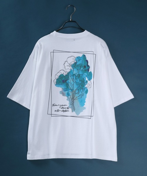 ANPAS(アンパス)の「Cool Touch Back Print Floral Pattern T-shirt/接触冷感 バックプリント 花柄プリント Tシャツ 半袖Tシャツ(Tシャツ/カットソー・メンズ・ホワイト系その他/ブラック/ホワイト/ブラック系その他2/ホワイト系その他2/ブラック系その他/ホワイト系その他4/ブラック系その他3/ホワイト系その他3/ブラック系その他4・L/M)」の13枚目の写真