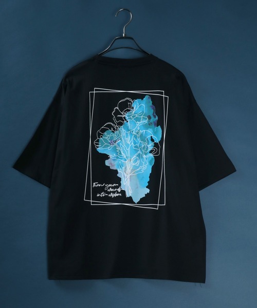 ANPAS(アンパス)の「Cool Touch Back Print Floral Pattern T-shirt/接触冷感 バックプリント 花柄プリント Tシャツ 半袖Tシャツ(Tシャツ/カットソー・メンズ・ホワイト系その他/ブラック/ホワイト/ブラック系その他2/ホワイト系その他2/ブラック系その他/ホワイト系その他4/ブラック系その他3/ホワイト系その他3/ブラック系その他4・L/M)」の17枚目の写真