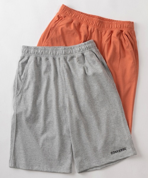 CONVERSE（コンバース）の「【CONVERSE/コンバース】ブランドネーム ワンポイントロゴ刺繍デザイン ライトオンス スウェットショーツ/ハーフパンツ（その他パンツ・メンズ・ネイビー/ブラック/グレー/オートミール/ライトブルー/オレンジ/グリーン/イエロー/アッシュグレー・L/M/XL）」の4枚目の写真