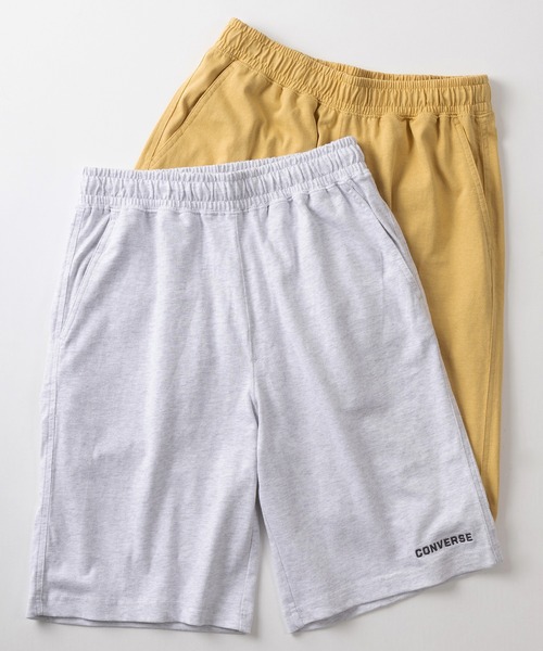 CONVERSE（コンバース）の「【CONVERSE/コンバース】ブランドネーム ワンポイントロゴ刺繍デザイン ライトオンス スウェットショーツ/ハーフパンツ（その他パンツ・メンズ・ネイビー/ブラック/グレー/オートミール/ライトブルー/オレンジ/グリーン/イエロー/アッシュグレー・L/M/XL）」の3枚目の写真