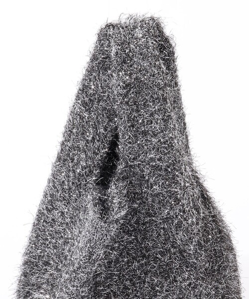 NOLLEY’S(ノーリーズ)の「フィルムラメニットバッグ(バックパック/リュック・レディース・ブラック/ベージュ・FREE)」の6枚目の写真