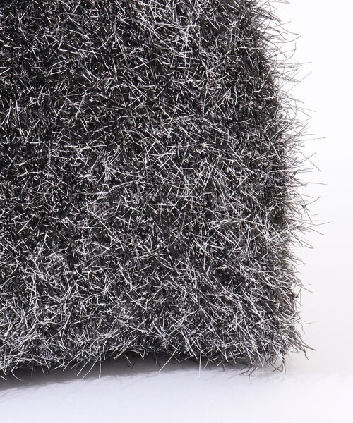 NOLLEY’S(ノーリーズ)の「フィルムラメニットバッグ(バックパック/リュック・レディース・ブラック/ベージュ・FREE)」の7枚目の写真