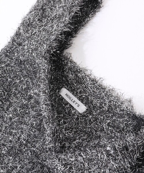 NOLLEY’S(ノーリーズ)の「フィルムラメニットバッグ(バックパック/リュック・レディース・ブラック/ベージュ・FREE)」の8枚目の写真