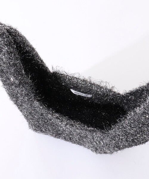 NOLLEY’S(ノーリーズ)の「フィルムラメニットバッグ(バックパック/リュック・レディース・ブラック/ベージュ・FREE)」の9枚目の写真