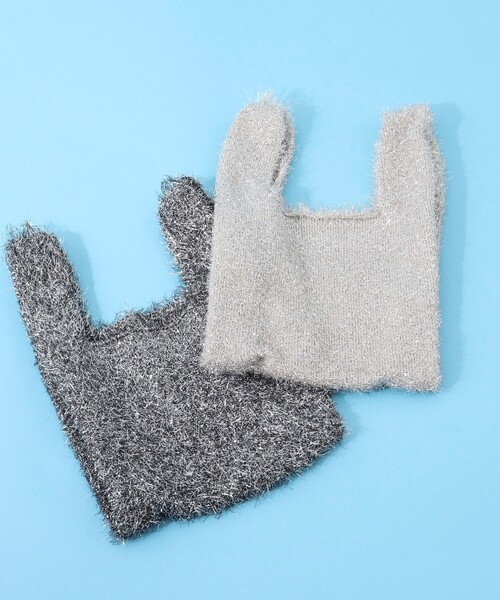 NOLLEY’S(ノーリーズ)の「フィルムラメニットバッグ(バックパック/リュック・レディース・ブラック/ベージュ・FREE)」の12枚目の写真