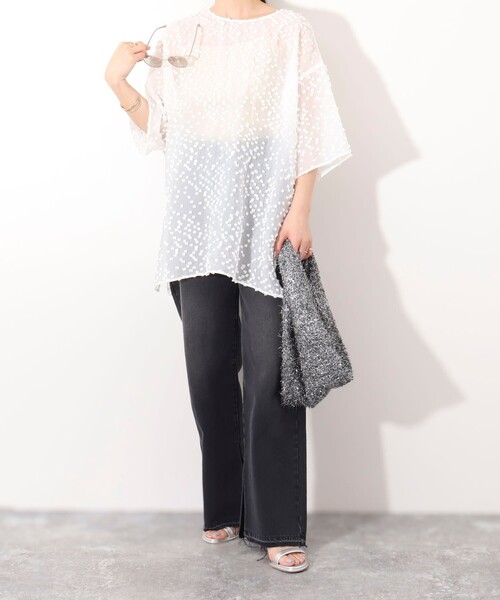 NOLLEY’S(ノーリーズ)の「フィルムラメニットバッグ(バックパック/リュック・レディース・ブラック/ベージュ・FREE)」の13枚目の写真