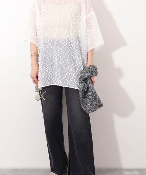 NOLLEY’S(ノーリーズ)の「フィルムラメニットバッグ(バックパック/リュック・レディース・ブラック/ベージュ・FREE)」の18枚目の写真